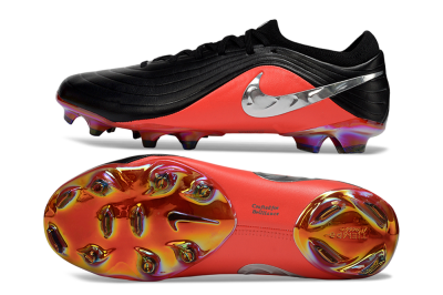 Nike Tiempo Legend 11 Elite FG Firm Ground Soccer Cleats - Black/Vibrant Coral/Shiny Silver