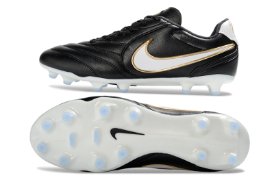 Nike Tiempo Ligera Pro FG Firm Ground Soccer Cleats - Black/Gold/White