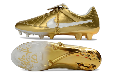 Nike Tiempo Legend SE FG Firm Ground Soccer Cleats - Gold/Royal Gold/Sleek White