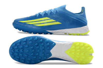 Adidas F50 Pro TF Artificial Turf Soccer Shoes - Blue/Electric Blue/Neon Yellow