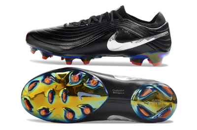 Nike Tiempo Legend 11 Elite FG Firm Ground Soccer Cleats - Black/Metallic Silver/Rainbow