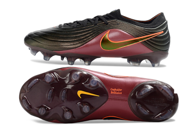 Nike Tiempo Legend 11 Elite FG Firm Ground Soccer Cleats - Black/Crimson Red/Metallic Gold