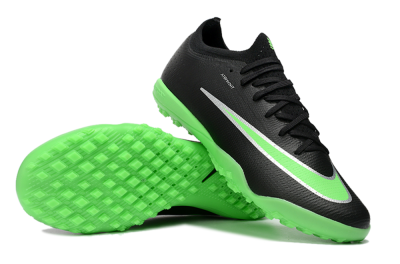 Nike Air Zoom Mercurial Vapor 17 Elite TF Artificial Turf Soccer Shoes - Black/Neon Green/Metallic Silver