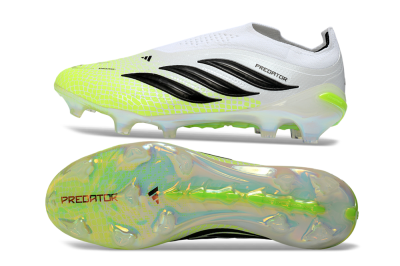 Adidas Predator 26 Elite Laceless FG Firm Ground Soccer Cleats - Yellow/Neon Green/White