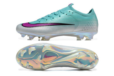 Nike Air Zoom Mercurial Vapor 17 Elite FG Firm Ground Soccer Cleats - Aqua/Vibrant Purple/Silver Grey