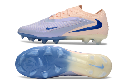 Nike Phantom 6 Elite Low FG Firm Ground Soccer Cleats - Pink/Sky Blue/Soft Peach