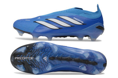 Adidas Predator 26 Elite Laceless FG Firm Ground Soccer Cleats - Blue/Electric Blue/Deep Ocean