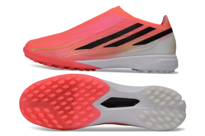 Adidas F50 Hyperfast Elite Laceless TF Artificial Turf Soccer Shoes - Pink/Electric Pink/Classic Black