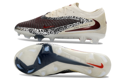 Nike Phantom 6 Elite Low FG Firm Ground Soccer Cleats - Red/Cream/Black
