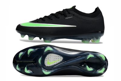Nike Air Zoom Mercurial Vapor 17 Elite FG Firm Ground Soccer Cleats - Black/Electric Green/Metallic Silver