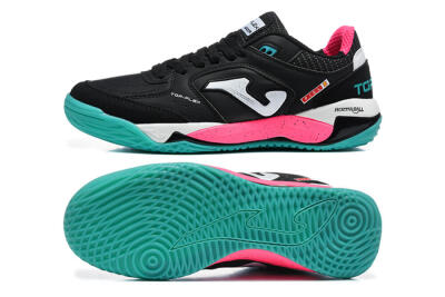 Joma Top Flex IC Indoor & Futsal Soccer Shoes - Black/Electric Turquoise/Hot Pink
