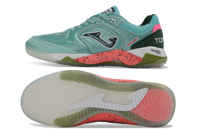 Joma Top Flex IC Indoor & Futsal Soccer Shoes - Turquoise/Mint Green/Salmon Pink