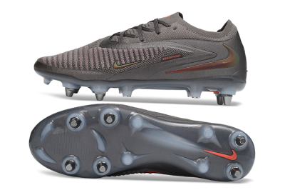 Nike Phantom 6 Elite Low SG Soft Ground Soccer Cleats - Grey/Iron Grey/Total Orange