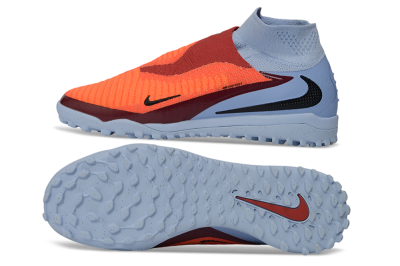 Nike Phantom 6 Elite High TF Artificial Turf Soccer Shoes - Orange/Bright Crimson/Barely Grape