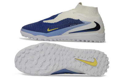 Nike Phantom 6 Elite High TF Artificial Turf Soccer Shoes - Blue/Coconut Milk/Photo Blue