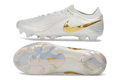 Nike Tiempo Legend 11 Elite FG Firm Ground Soccer Cleats - White/Metallic Silver/Metallic Gold