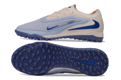 Nike Phantom 6 Elite Low TF Artificial Turf Soccer Shoes - Pink/Barely Grape/Royal Blue