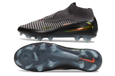 Nike Phantom 6 Elite High FG Firm Ground Soccer Cleats - Black/Anthracite/Metallic Copper