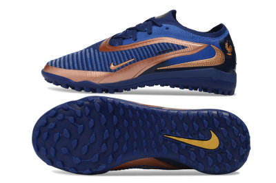 Nike Phantom 6 Elite Low TF Artificial Turf Soccer Shoes - Blue/Midnight Navy/Metallic Copper