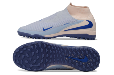 Nike Phantom 6 Elite High TF Artificial Turf Soccer Shoes - Blue/Baltic Blue/Barely Peach
