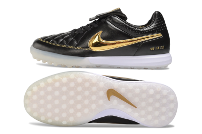 Nike Tiempo Legend SE TF Artificial Turf Soccer Shoes - Black/Black/Metallic Gold