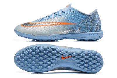 Nike Air Zoom Mercurial Superfly 11 Elite TF Artificial Turf Soccer Shoes - Blue/Sky Blue/Metallic Silver