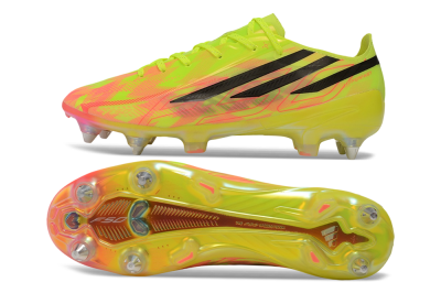 Adidas F50 Hyperfast Elite SG Soft Ground Soccer Cleats - Yellow/Solar Yellow/Lucid Pink