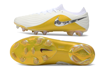 Nike Tiempo Legend 11 Elite FG Firm Ground Soccer Cleats - White/Metallic Gold/Chrome