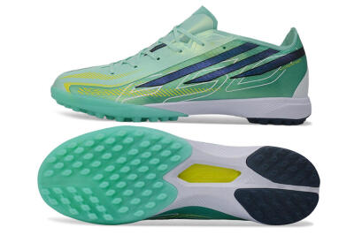 Adidas F50 Hyperfast Pro TF Artificial Turf Soccer Shoes - Green/Mint Green/Royal Blue