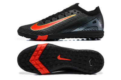 Nike Air Zoom Mercurial Vapor 17 Elite TF Artificial Turf Soccer Shoes - Black/Black/Bright Crimson