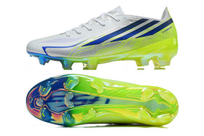 Adidas F50 Hyperfast Elite FG Firm Ground Soccer Cleats - White/Lucid Lemon/Lucid Blue