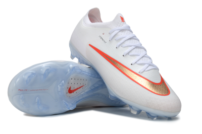 Nike Air Zoom Mercurial Vapor 17 Elite FG Firm Ground Soccer Cleats - White/Metallic Copper/Bright Crimson