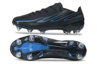 Adidas F50 Hyperfast Elite SG Soft Ground Soccer Cleats - Black/Core Black/Lucid Blue