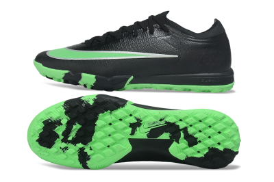 Nike Air Zoom Mercurial Vapor 17 Elite TF Artificial Turf Soccer Shoes - Black/Black/Electric Green