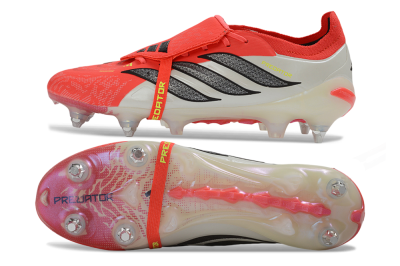 Adidas Predator 26 Elite Fold-Over Tongue SG Soft Ground Soccer Cleats - Red/Bright Red/Black