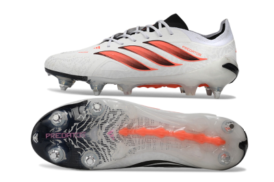 Adidas Predator 26 Elite SG Soft Ground Soccer Cleats - White/Vibrant Pink/Black