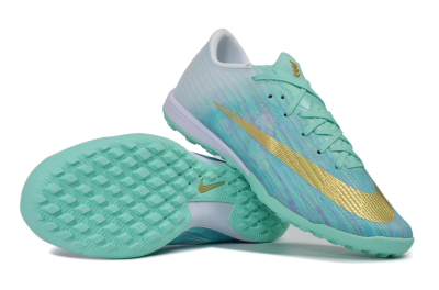 Nike Air Zoom Mercurial Superfly 11 Elite TF Artificial Turf Soccer Shoes - Green/Mint Green/Metallic Gold