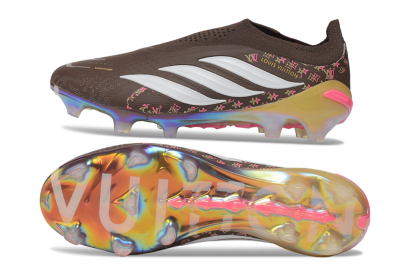 Adidas Predator 26 Elite FG Firm Ground Soccer Cleats - Brown/Chocolate/Iridescent