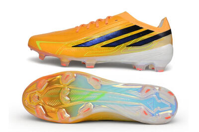 Adidas F50 Hyperfast Elite Laceless FG Firm Ground Soccer Cleats - Orange/Solar Orange/Black