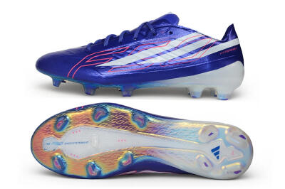 Adidas F50 Hyperfast Evo FG Firm Ground Soccer Cleats - Blue/Lucid Blue/White