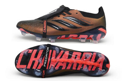 Adidas Predator 26 Elite Fold-Over Tongue FG Firm Ground Soccer Cleats - Bronze/Metallic Bronze/Core Black