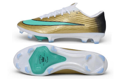 Nike Air Zoom Mercurial Superfly 11 Elite FG Firm Ground Soccer Cleats - Gold/Metallic Gold/Mint Green