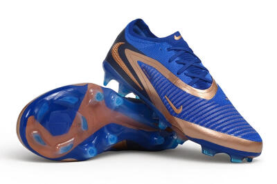 Nike Phantom 6 Elite Low FG Firm Ground Soccer Cleats - Blue/Royal Blue/Metallic Copper
