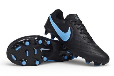 Nike Tiempo Ligera Pro FG Firm Ground Soccer Cleats - Black/Black/University Blue