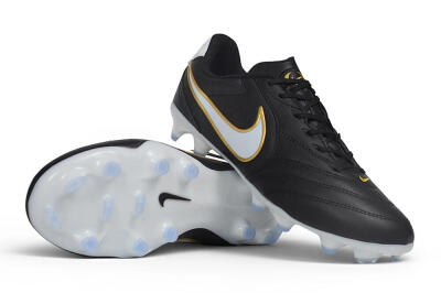 Nike Tiempo Ligera Pro FG Firm Ground Soccer Cleats - Black/Black/Metallic Gold