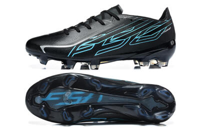 Adidas F50 Hyperfast Elite FG Firm Ground Soccer Cleats - Black/Core Black/Electric Blue