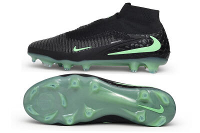 Nike Phantom 6 Elite High FG Firm Ground Soccer Cleats - Black/Black/Mint