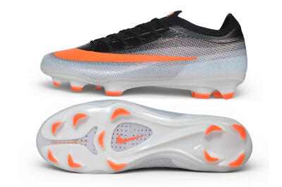 Nike Air Zoom Mercurial Vapor 17 Elite FG Firm Ground Soccer Cleats - White/Black/Total Orange