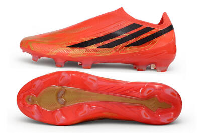 Adidas F50 Hyperfast Elite Laceless FG Firm Ground Soccer Cleats - Red/Solar Red/Core Black