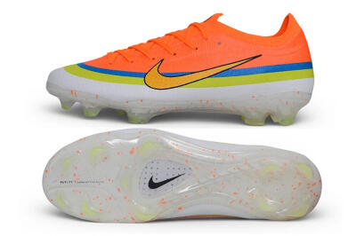 Nike Air Zoom Mercurial Vapor 17 Elite FG Firm Ground Soccer Cleats - Orange/Bright Mango/Volt Blue